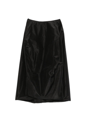 The Row Galyra gathered midi skirt - Black