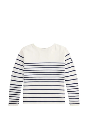 Polo Ralph Lauren striped-pattern boat-neck sweater - White