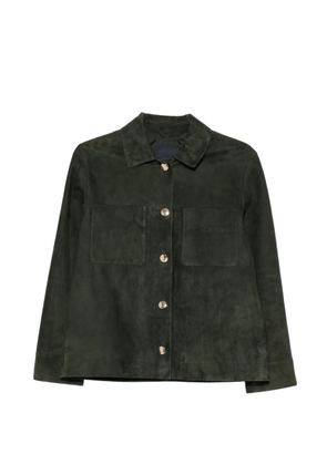 'S Max Mara button-fastening suede jacket - Green