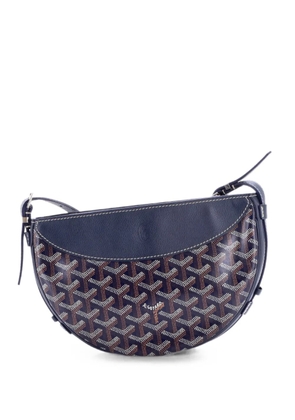 Goyard Pre-Owned Hirondelle Coated Canvas and Leather shoulder bag - Blue