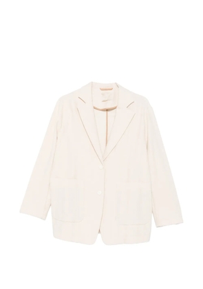 MOMONÌ Mindy herringbone-weave notched-lapel blazer - Neutrals