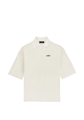 AMIRI embroidered-logo oversized polo shirt - White