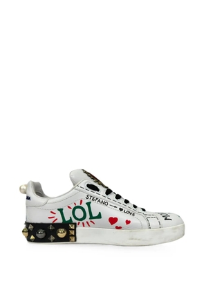 Dolce & Gabbana Pre-Owned 2010s Portofino printed sneakers - White