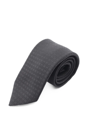 Hermès Pre-Owned 2020s H silk tie - Black