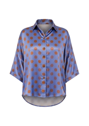 Stephan Janson polka-dot silk shirt - Blue