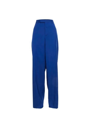 Versace Pre-Owned wool-blend straight-leg trousers - Blue