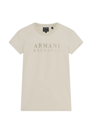 Armani Exchange logo-print crew-neck T-shirt - Neutrals