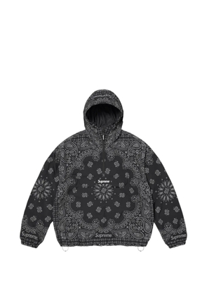 Supreme reflective bandana-print hoodie - Black