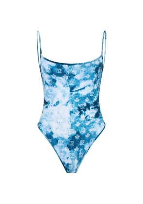 DSQUARED2 D2 monogram one-piece - Blue