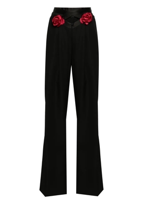 Seen Users Wrapped In Roses tailored trousers - Black