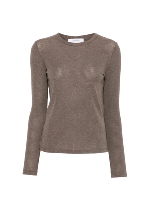 Max Mara Salmone long-sleeve T-shirt - Brown