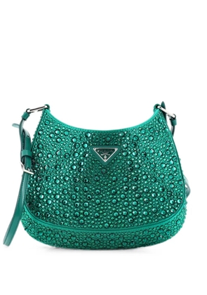 Prada Pre-Owned Cleo Shoulder Bag Crystal Embellished Satin Small crossbody bag - Green