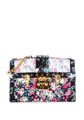 Louis Vuitton Pre-Owned Trunk Floral Printed Leather clutch bag - Black