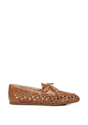 Stuart Weitzman Tinsley woven leather loafers - Brown