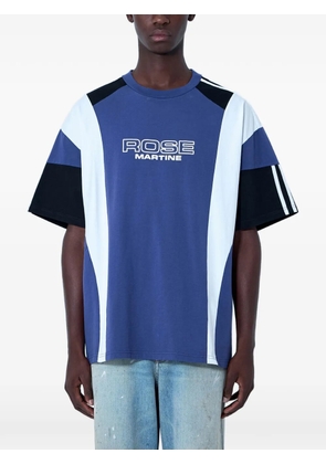Martine Rose logo-motif panelled T-shirt - Blue