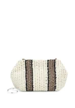 Brunello Cucinelli striped shoulder bag - White
