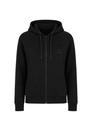 Armani Exchange rhinestone-embellished zip-up hoodie - Black
