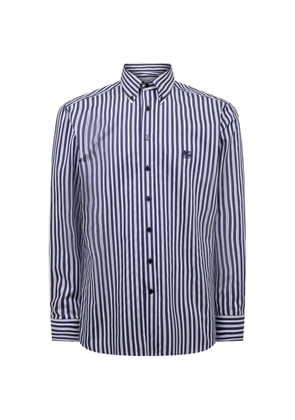 ETRO striped button-down cotton shirt - Blue