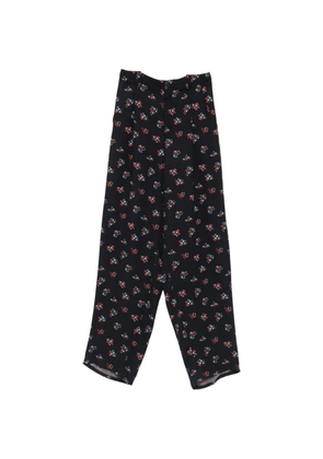 Nº21 floral-pattern pleated trousers - Blue