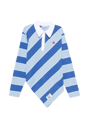 Charles Jeffrey Loverboy striped-pattern polo shirt - Blue