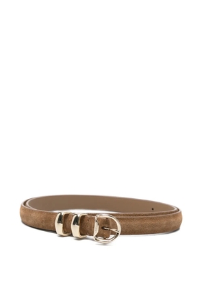 SANDRO suede metal-loop belt - Brown