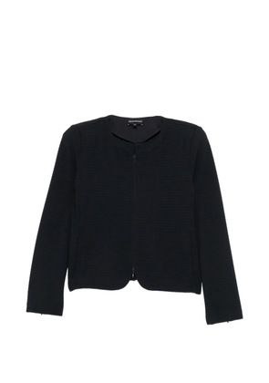 Emporio Armani textured-finish zip-fastening jacket - Blue