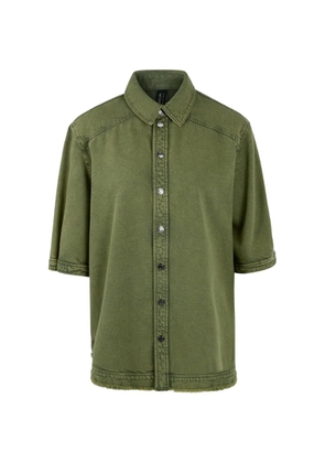 MARCCAIN short-sleeved denim shirt - Green