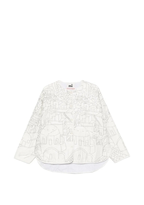 mii Diti embroidered collarless jacket - Neutrals