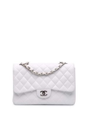 CHANEL Pre-Owned 2006-2008 Jumbo Classic Caviar Double Flap shoulder bag - White