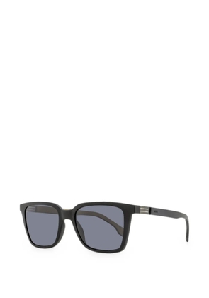 BOSS stepped-brow-line rectangle-frame sunglasses - Black
