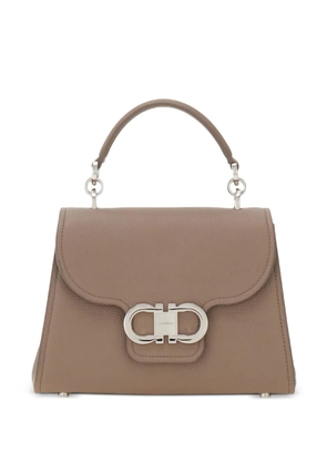 Ferragamo Double Gancini top handle (S) - Neutrals