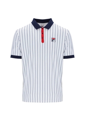 Fila Borg pinstriped polo shirt - White