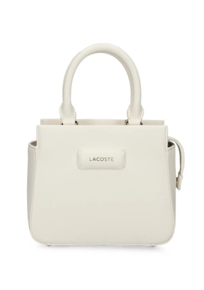 Lacoste logo-plaque tote bag - White