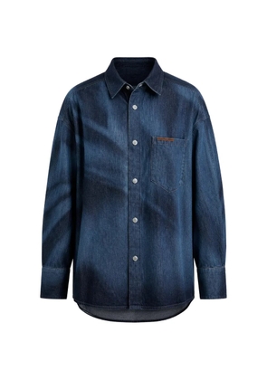LEE x Feng Chen Wang logo-patch denim shirt - Blue
