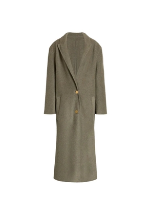 Alberta Ferretti notched-lapel button-up coat - Grey