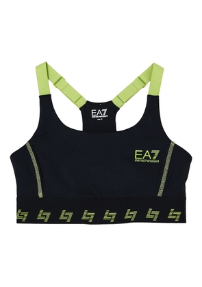 Ea7 Emporio Armani logo-detail racerback sports bra - Black
