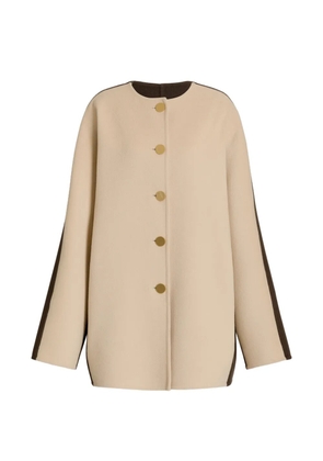 Alberta Ferretti colour-block coat - Neutrals