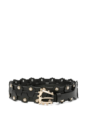 SANDRO flower-embellished belt - Black