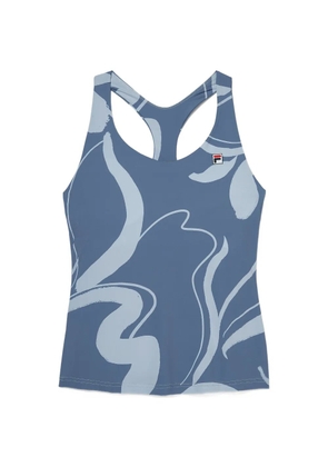 Fila abstract-print racerback top - Blue