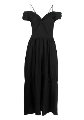 Vince off-shoulder midi dress - Black