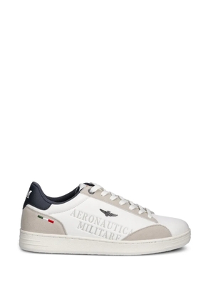 Aeronautica Militare logo-lettering lace-up low-top sneakers - White