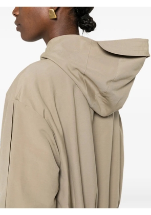 Emporio Armani hooded drawstring parka - Neutrals