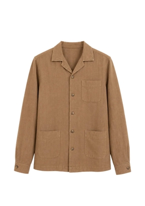 Boglioli spread-collar patch-pocket shirt - Neutrals