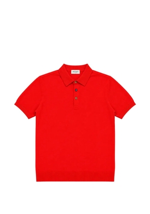 Heritage fine-knit short-sleeve polo shirt - Red
