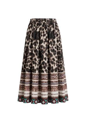 Pierre-Louis Mascia Tetris leopard-print skirt - Neutrals