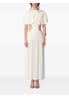 CONCEPTO Solea cut-out draped-panel maxi dress - Neutrals