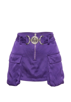 Versace Pre-Owned Medusa Head belted mini skirt - Purple