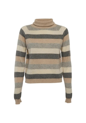Max Mara striped cashmere sweater - Neutrals