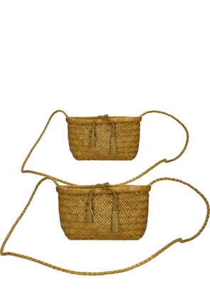 DRAGON DIFFUSION Minsu woven leather tote bag - Green