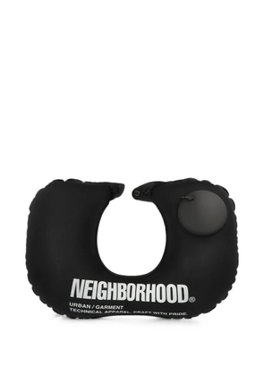Neighborhood logo-print inflatable neck pillow - Black